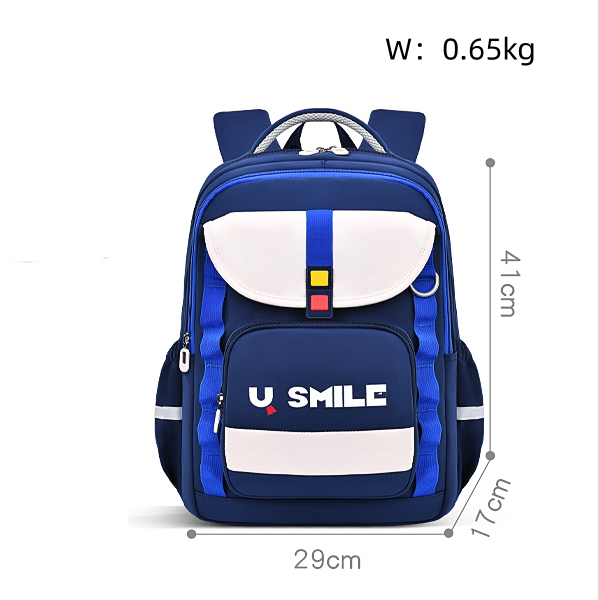 Sac à Dos Scolaire pour Enfnats U-Smile Bleu et Blanc SACKDS09BB - حقيبة مدرسية للأطفال - 3