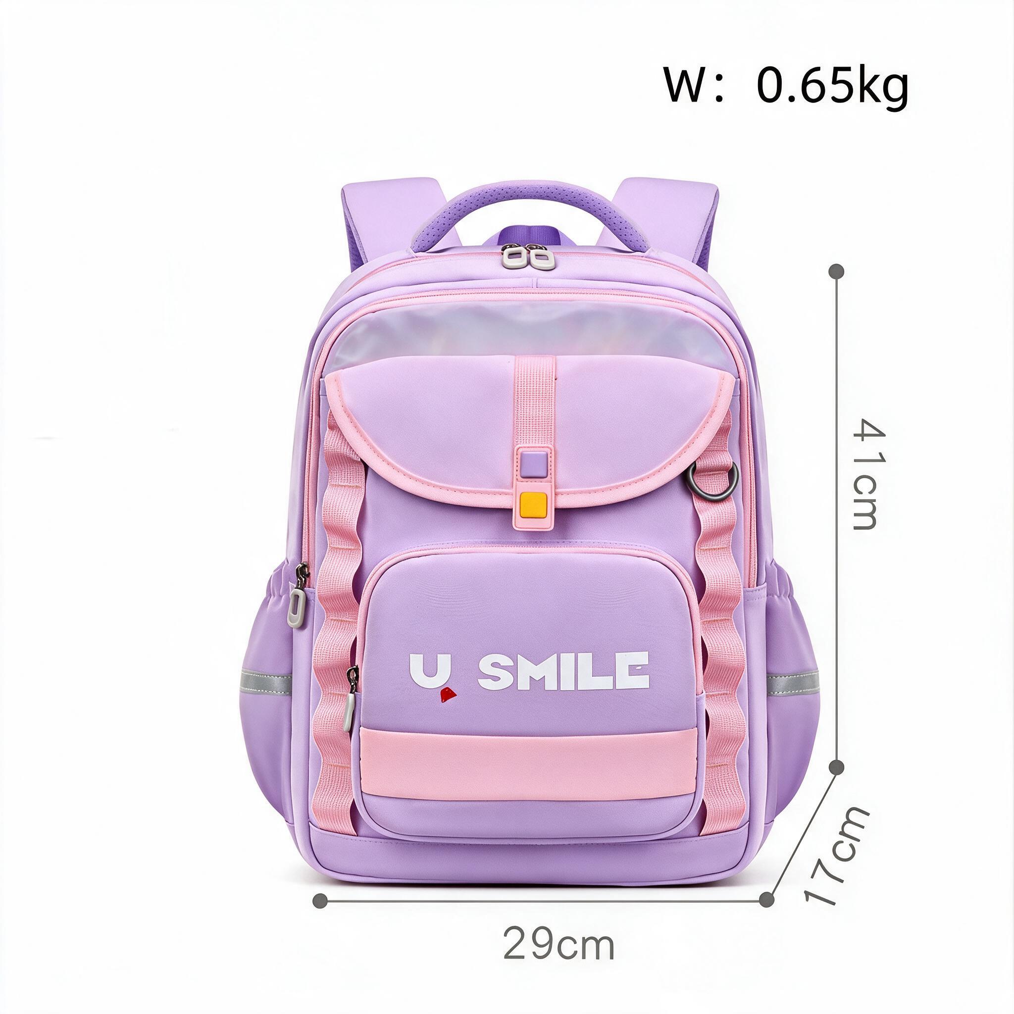 Sac à Dos Scolaire pour Enfnats U-Smile Mauve SACKDS09MV - حقيبة مدرسية للأطفال 3