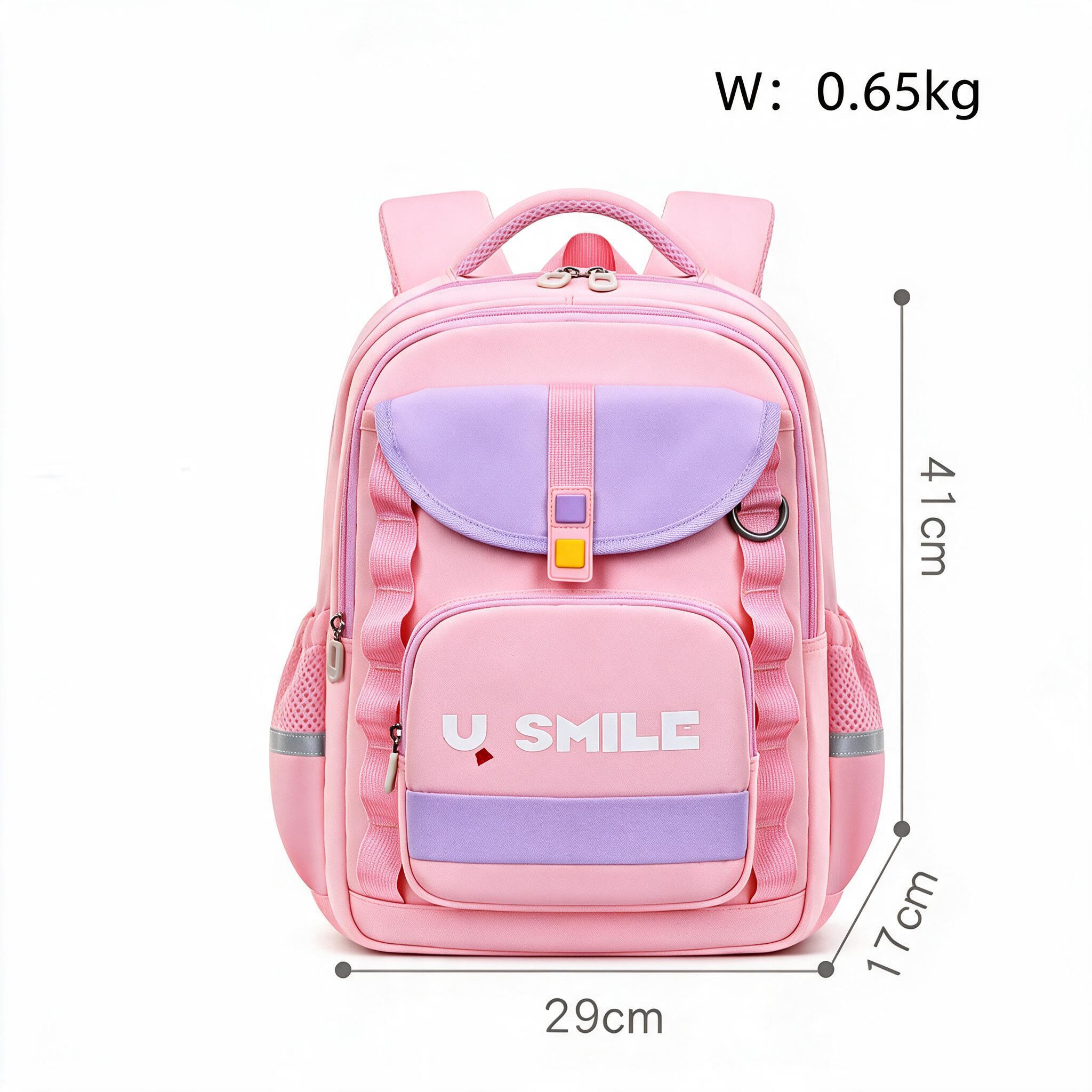 Sac à Dos Scolaire pour Enfnats U-Smile Rose SACKDS09RS - حقيبة مدرسية للأطفال 3