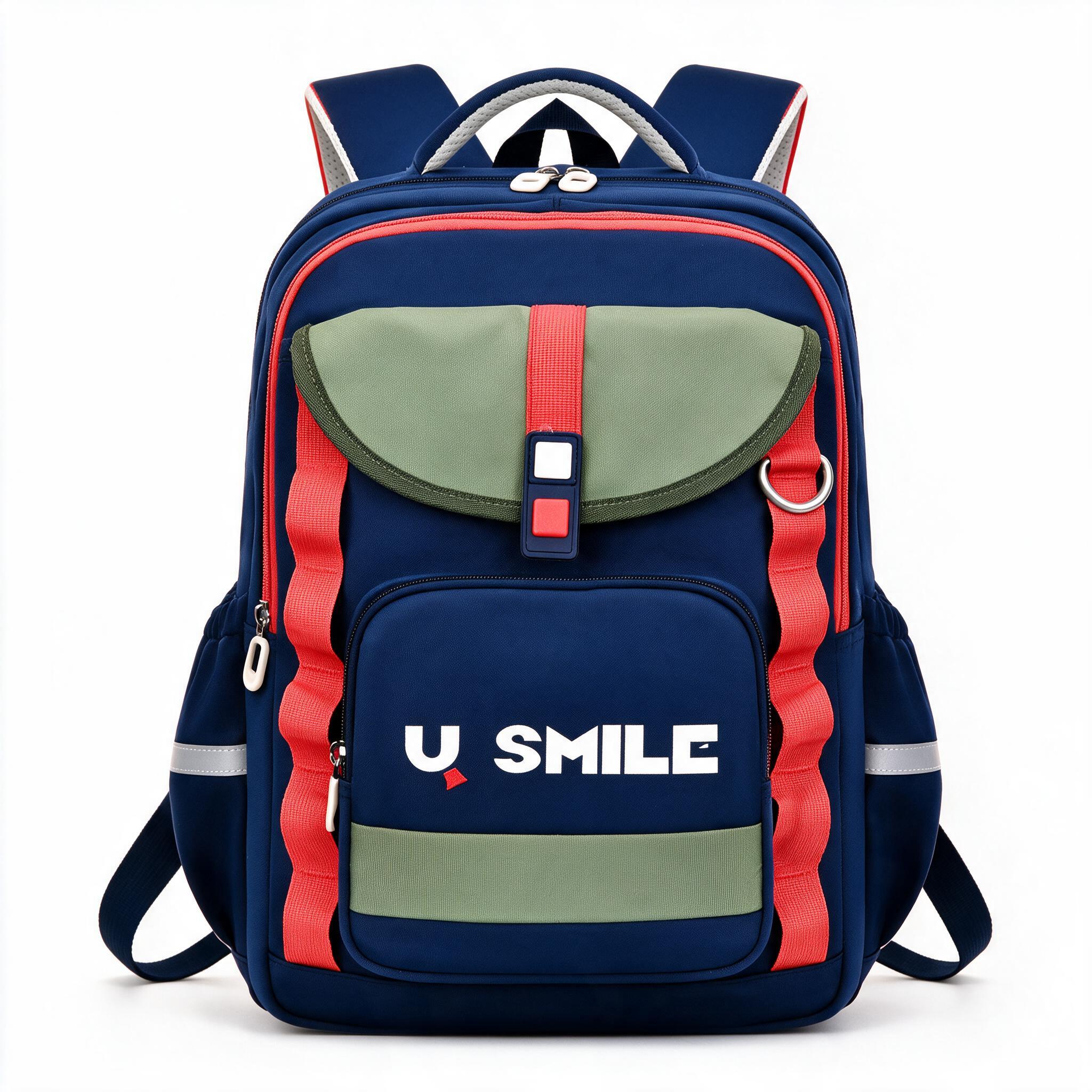 Sac à Dos Scolaire pour Enfnats U-Smile Bleu et Vert SACKDS09BV - حقيبة مدرسية للأطفال - 1