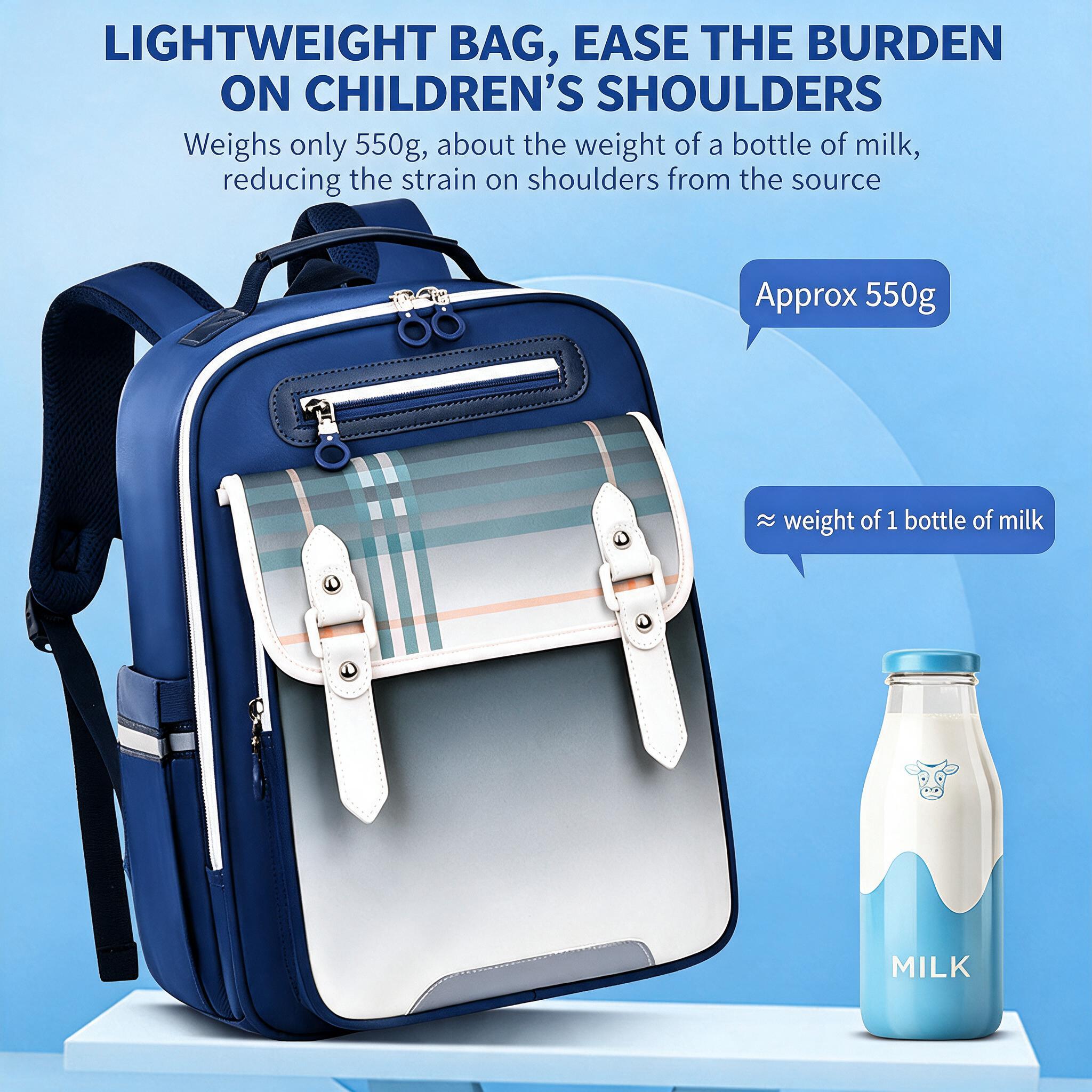 Sac à Dos Scolaire pour Enfnats U-Shape Bleu SACKDS13BL - حقيبة مدرسية للأطفال 5
