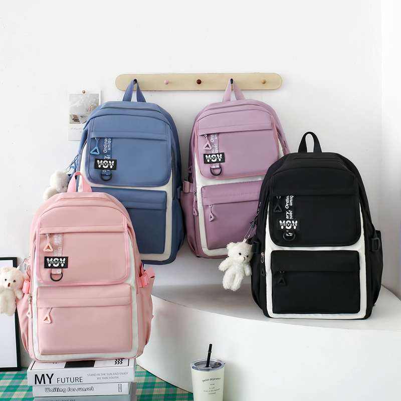 Sac à Dos Multifonctionnel Kawaii Grand Volume Imperméable et Résistant 4Pcs Rose SACKDS12RS - حقيبة ظهر بعدة قطع بتصميم كاوايي 6