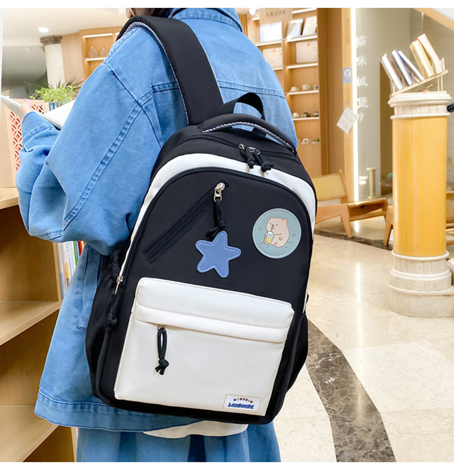 Sac à Dos Multifonctionnel Kawaii Grand Volume Imperméable et Résistant 4Pcs Noir SACKDS02N - حقيبة ظهر بعدة قطع بتصميم كاوايي 4