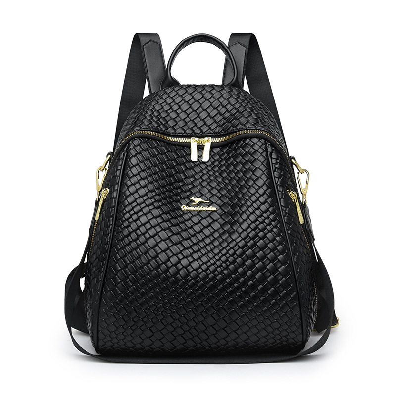 Sac à Dos Femme en Cuir Tressé Élégant avec Ceinture D'Épaule Convertible - حقيبة ظهر جلدية للنساء بتصميم فاخر 11