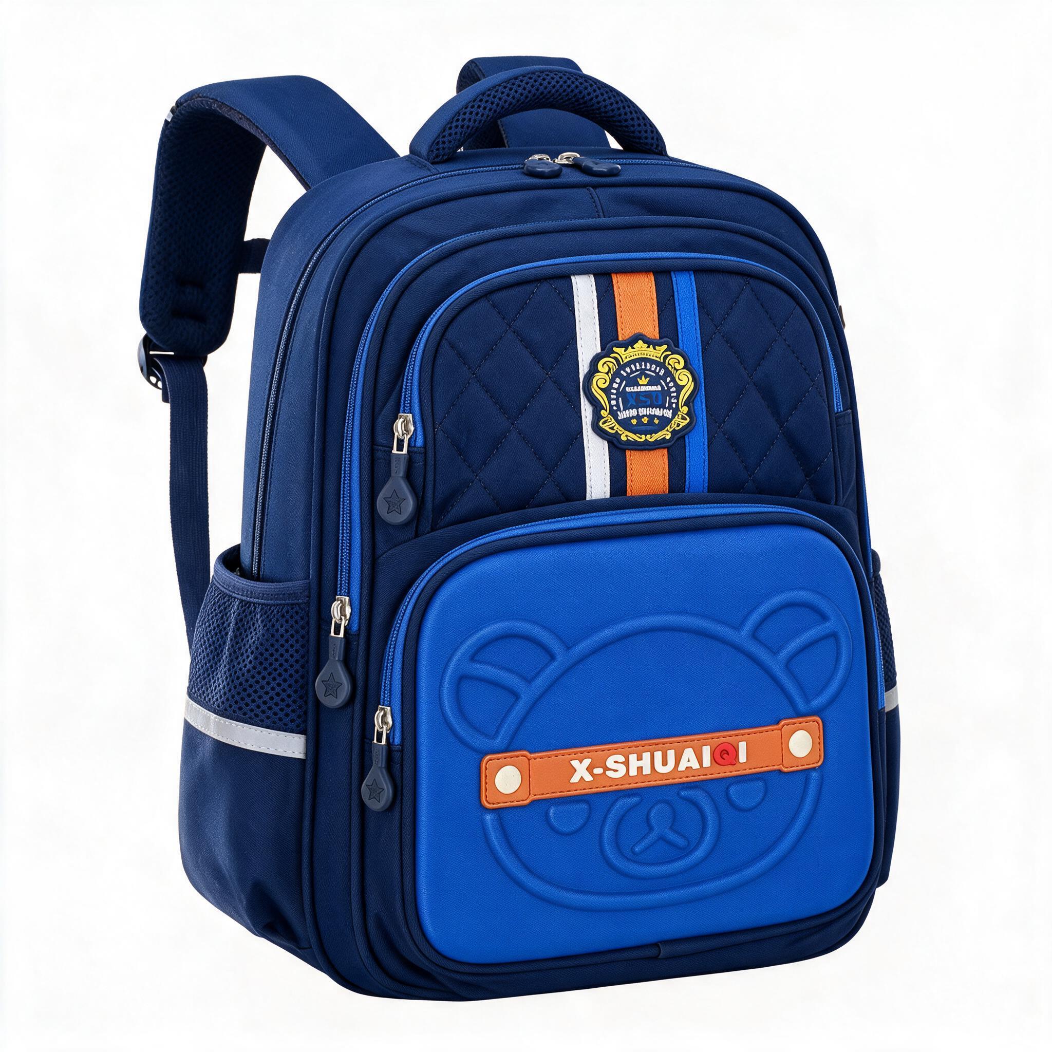 Sac à Dos Scolaire Style Kawaii Grand Volume Tissu Imperméable Bleu SACKDS18B - حقيبة مدرسية بتصميم كاوايي 1