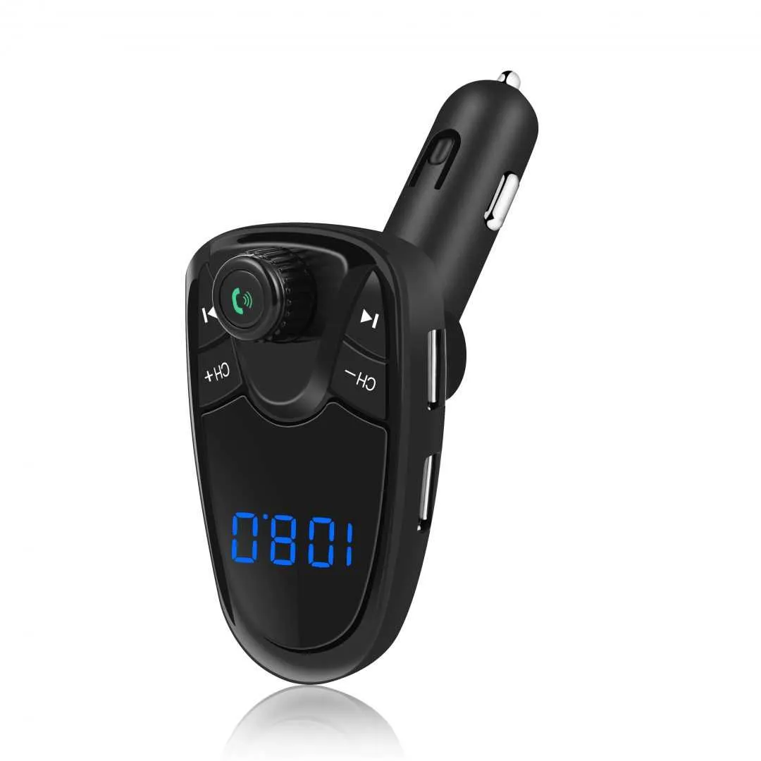 Transmetteur FM Modulateur pour Voiture - Affichage Numérique, Lecteur USB et Carte TF Charge Rapide - جهاز بث وتعديل ترددات للسيارة مع شاشة رقمية وشاحن سريع - 1