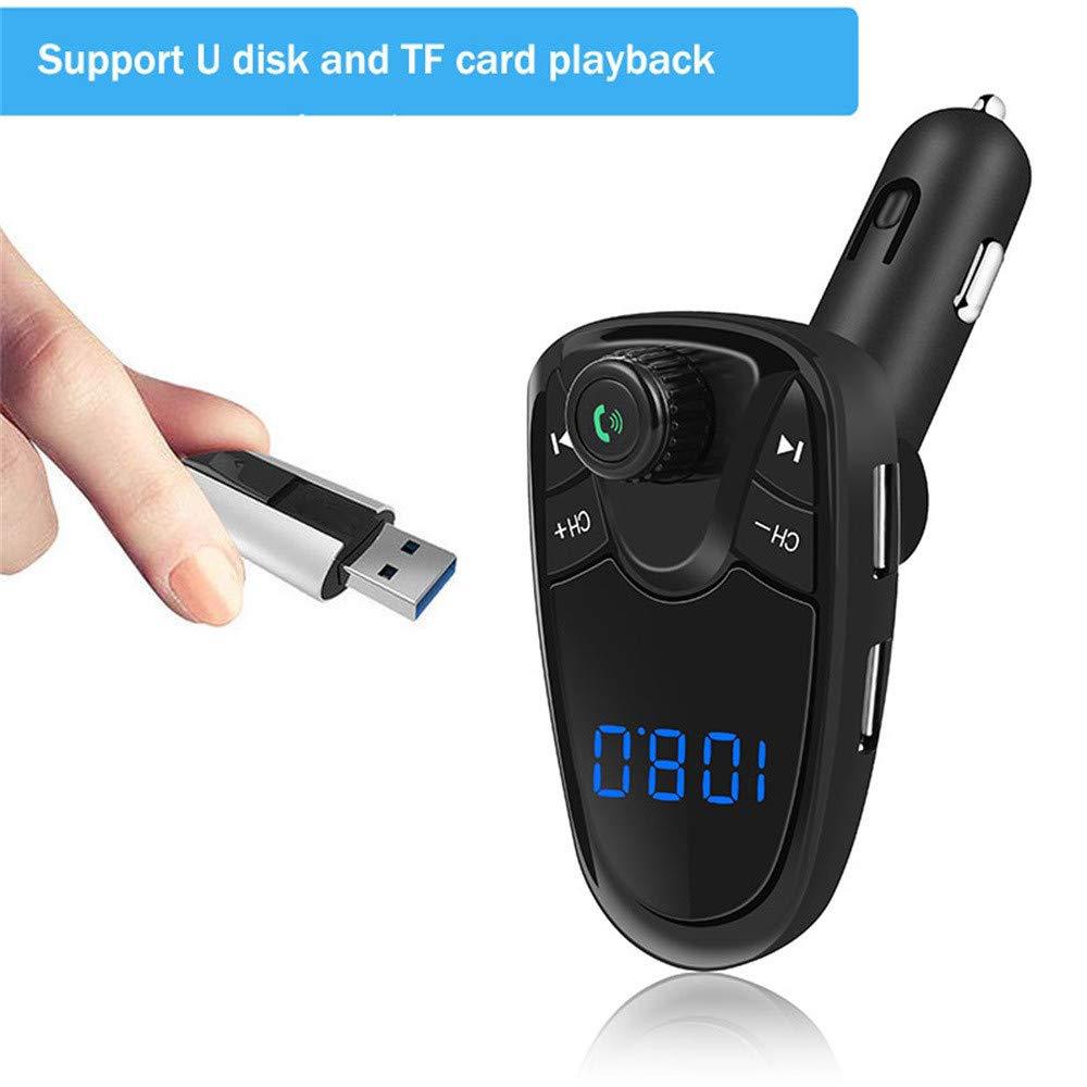 Transmetteur FM Modulateur pour Voiture - Affichage Numérique, Lecteur USB et Carte TF Charge Rapide - جهاز بث وتعديل ترددات للسيارة مع شاشة رقمية وشاحن سريع - 3