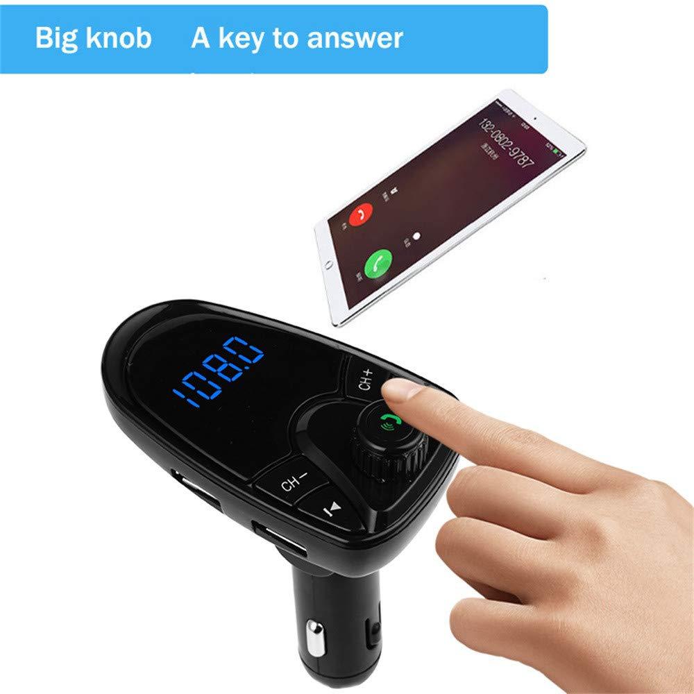 Transmetteur FM Modulateur pour Voiture - Affichage Numérique, Lecteur USB et Carte TF Charge Rapide - جهاز بث وتعديل ترددات للسيارة مع شاشة رقمية وشاحن سريع 5