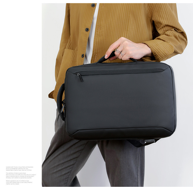 Sac à Dos Business Voyage pour Homme Convertible en Sac à Main Poche Extensible Noir SACHM01N - حقيبة ظهر للرجال متعددة الاستخدامات للكمبيوتر المحمول - 2