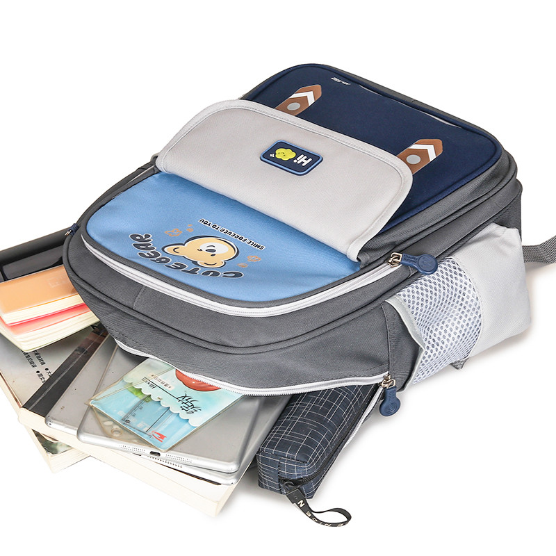 Sac à Dos Scolaire Enfant Motif Ours Cute Bear Design Ergonomique Bleu Ciel SACKDS28BC - حقيبة ظهر مدرسية للأطفال بتصميم الدب اللطيف