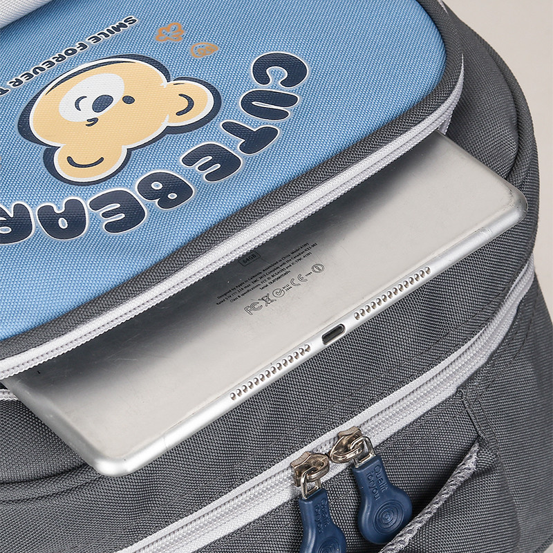 Sac à Dos Scolaire Enfant Motif Ours Cute Bear Design Ergonomique Bleu Ciel SACKDS28BC - حقيبة ظهر مدرسية للأطفال بتصميم الدب اللطيف 6