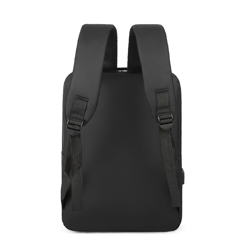 Ensemble 3 PCS sac a dos Élégant et Imperméable pour Homme Avec Port USB Noir Mat-02 - طقم حقائب رجالية أنيقة 3 في 1 مع منفذ شحن - 1