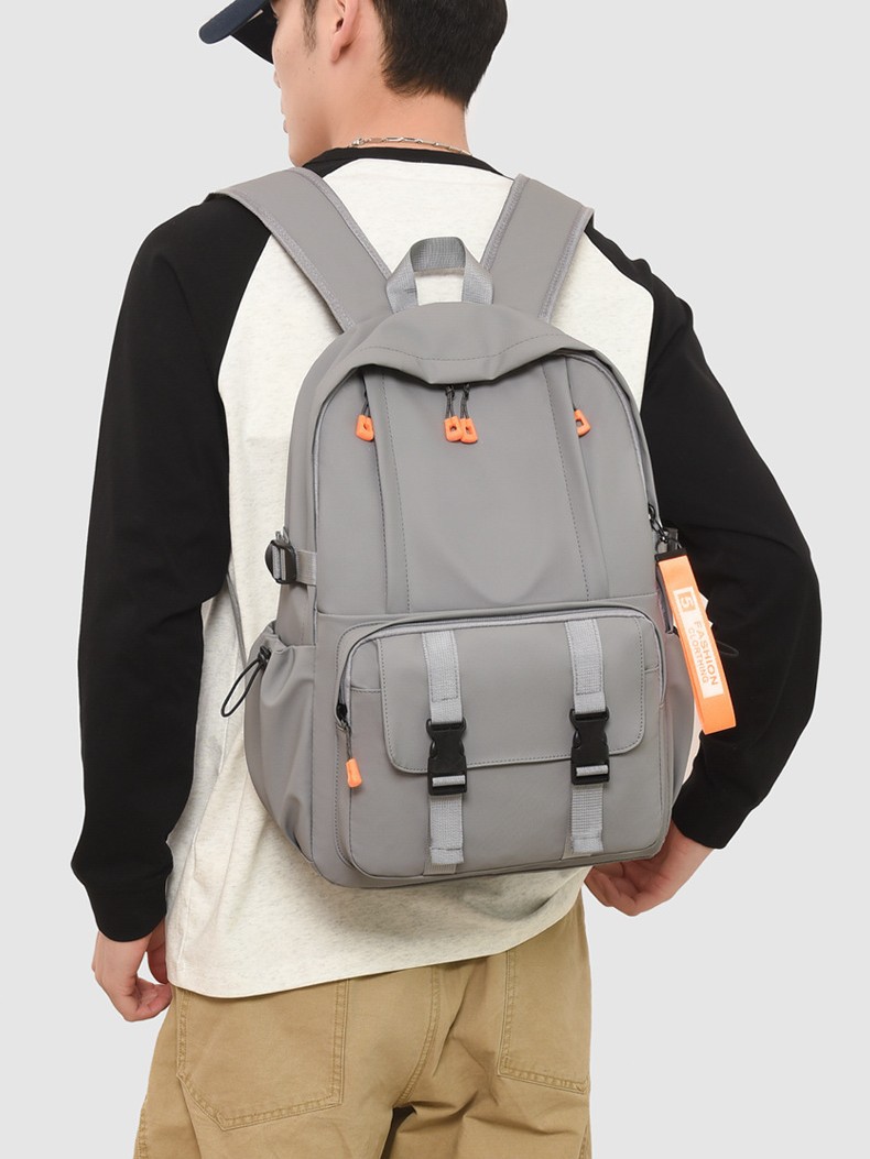 Sac à Dos Ergonomique et Imperméable Port USB Intégré Gris SACHM02G - حقيبة ظهر متعددة الوظائف للعمل والسفر مع منفذ شحن 5