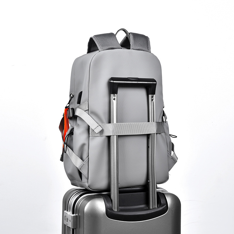 Sac à Dos Ergonomique et Imperméable Port USB Intégré Gris SACHM02G - حقيبة ظهر متعددة الوظائف للعمل والسفر مع منفذ شحن - 5