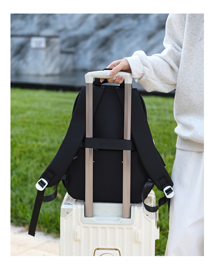 Sac à Dos Scolaire Motif Lapin Happy Easter Ergonomique Tissu Imperméable Noir SACKDS31N - حقيبة ظهر مدرسية وعصرية بتصميم الأرنب اللطيف - 1