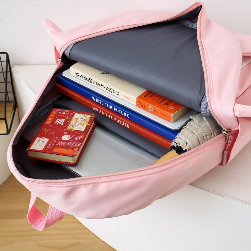 Sac à Dos Scolaires Enfant 3 en 1 Motif Grenouille Rose Language Style Dos Kawaii Rose SACKDS32RS - طقم حقائب مدرسية للأطفال 3 في 1 بتصميم الضفدع اللطيف - 3