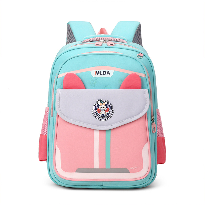Sac à Dos Scolaire Enfant Design Oreilles Ergonomique Tissu Imperméable pour Primaire Bleu et Rose SACKDS30BRS - حقيبة ظهر مدرسية للأطفال  - 3