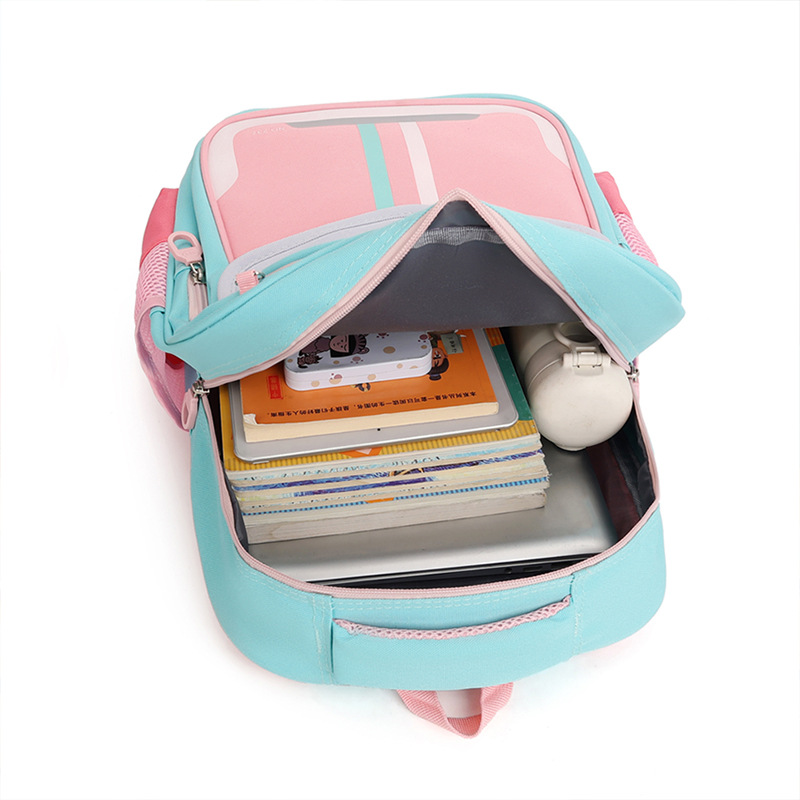 Sac à Dos Scolaire Enfant Design Oreilles Ergonomique Tissu Imperméable pour Primaire Bleu et Rose SACKDS30BRS - حقيبة ظهر مدرسية للأطفال  - 4