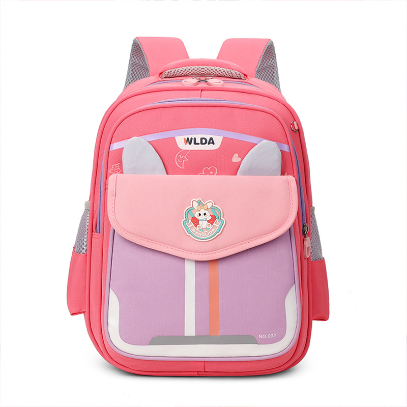 Sac à Dos Scolaire Enfant Design Oreilles Ergonomique Tissu Imperméable pour Primaire Rose SACKDS30RS - حقيبة ظهر مدرسية للأطفال 6