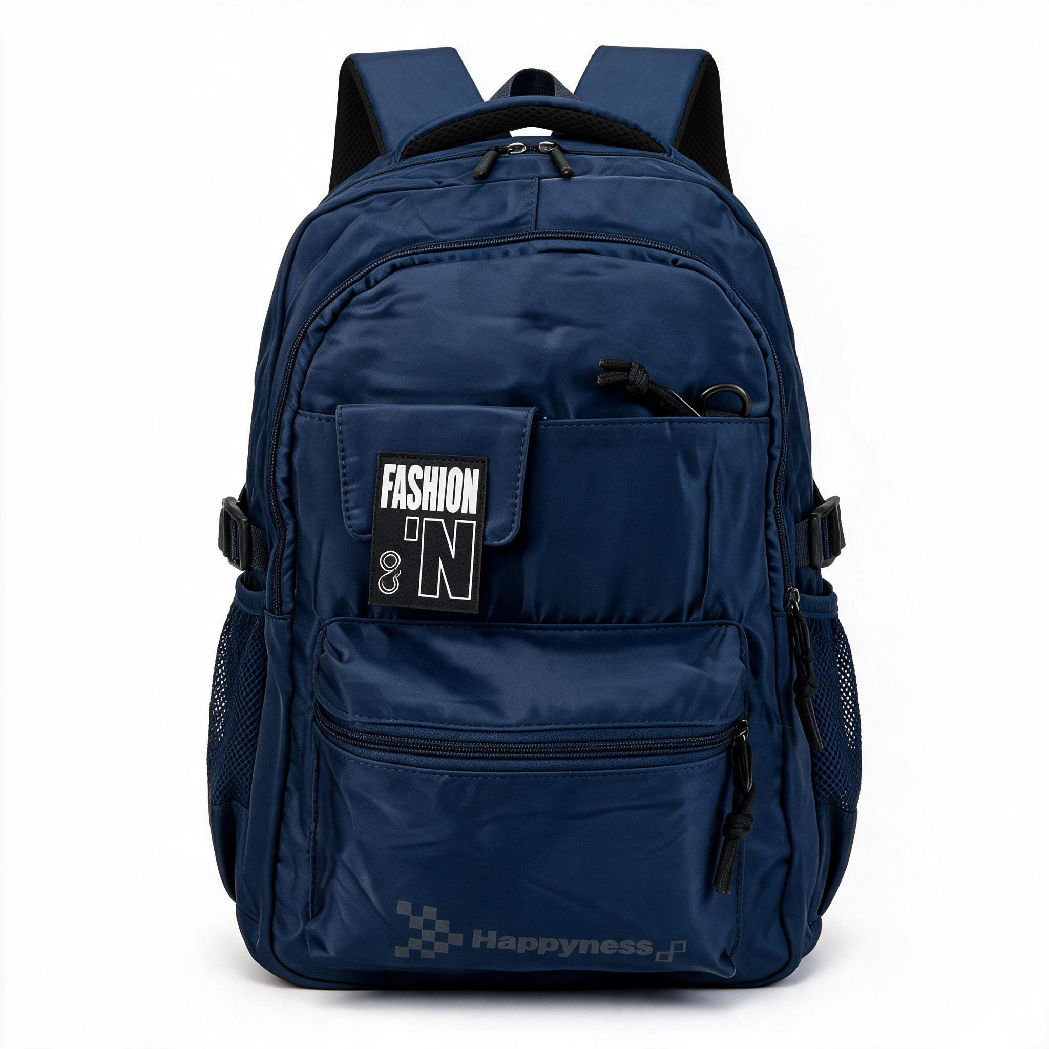 Sac à Dos Multi-Poches et Grand Volume Tissu Résistant Imperméable Style Trendy Bleu SACHM05BL - حقيبة ظهر عصرية متعددة الجيوب - 1
