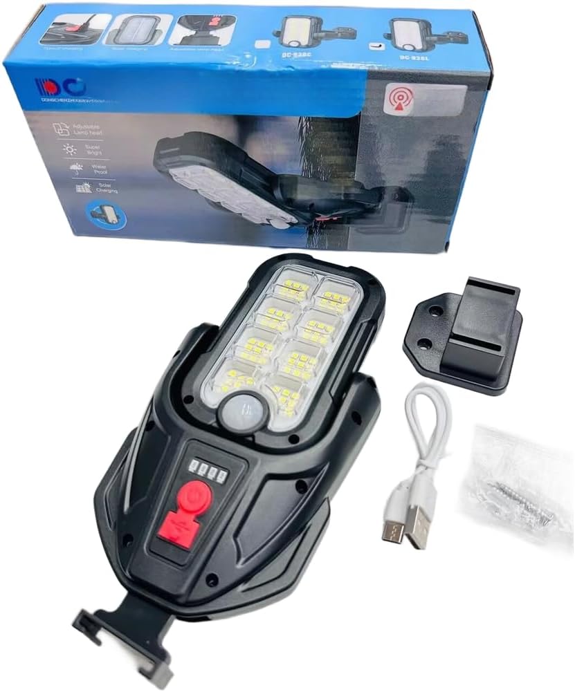 Lampadaire Solaire Extérieur Intelligent avec Détecteur de Mouvement Étanche IP65 DC-938C - مصباح بالطاقة الشمسية مع مستشعر حركة وقابلية للتعديل - 2