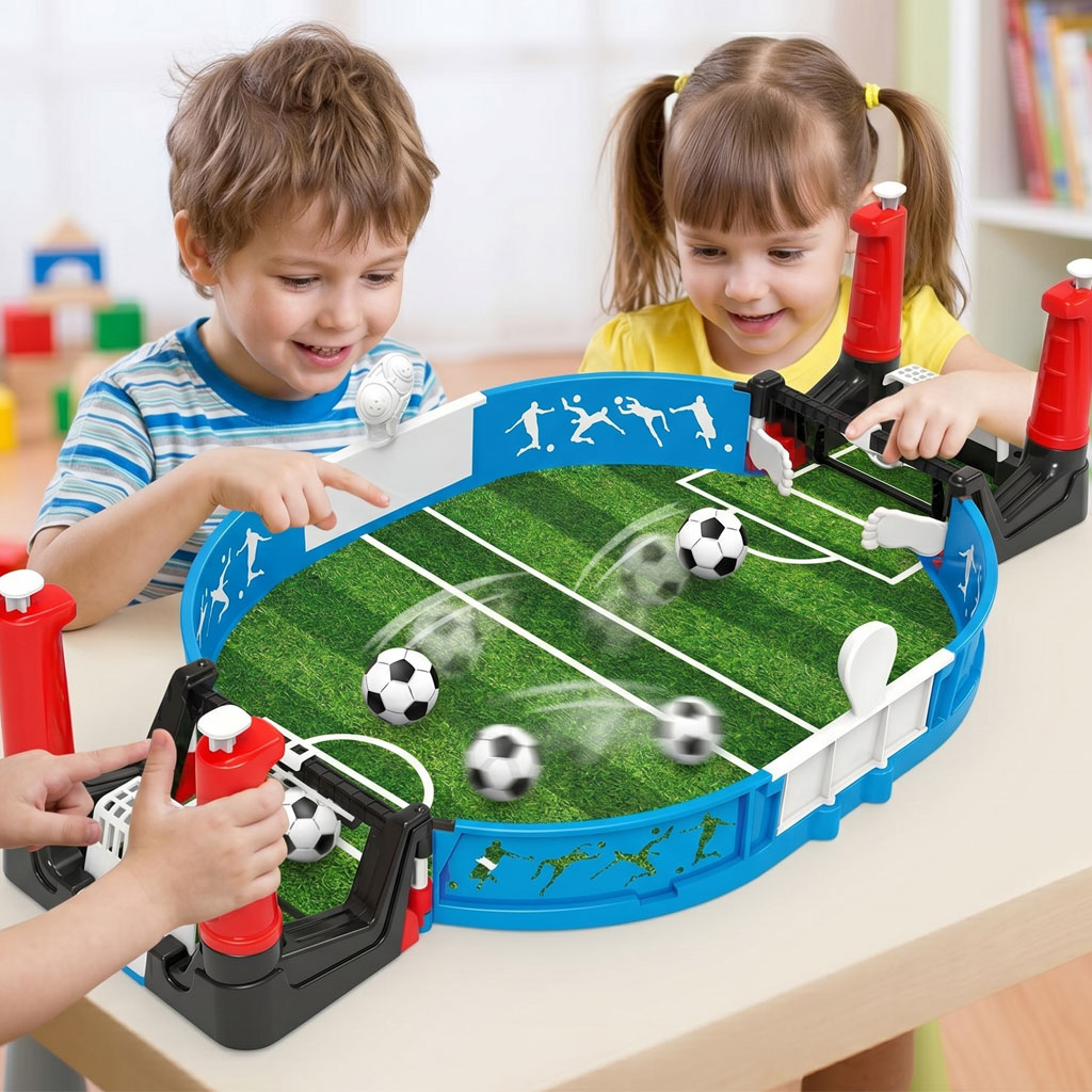 Jeu de Football de Table Interactif Mini Babyfoot Portatif - لعبة كرة القدم الطاولة للأطفال والعائلة 1