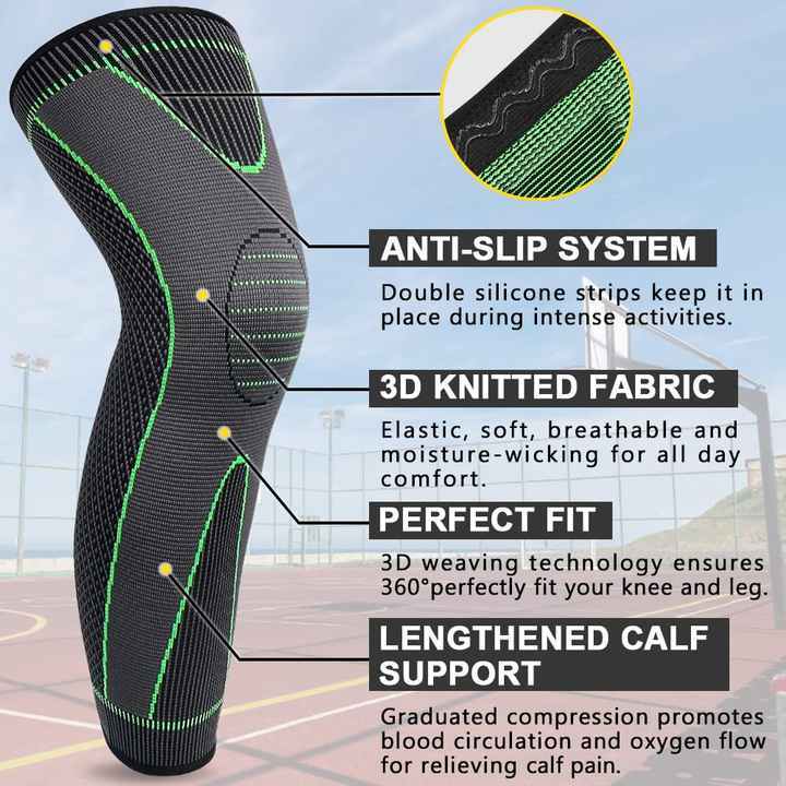 Jambière de Compression Longue avec Sangle Réglable et Tricotage 3D 2Pcs - مشد الساق الكامل والمفصل مع حزام تثبيت 2 قطع - 5