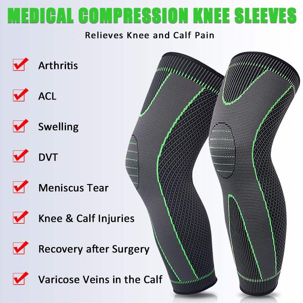 Jambière de Compression Longue avec Sangle Réglable et Tricotage 3D 2Pcs - مشد الساق الكامل والمفصل مع حزام تثبيت 2 قطع - 6