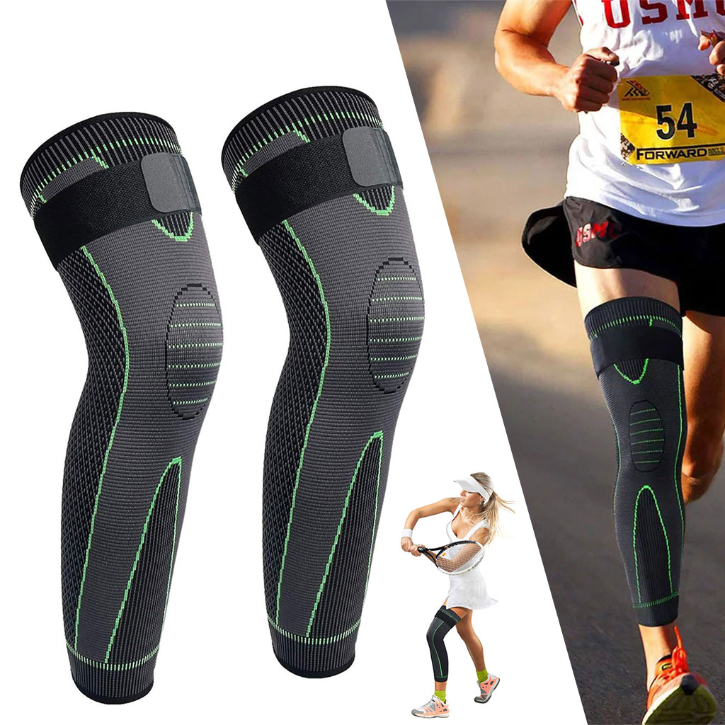 Jambière de Compression Longue avec Sangle Réglable et Tricotage 3D 2Pcs - مشد الساق الكامل والمفصل مع حزام تثبيت 2 قطع 2