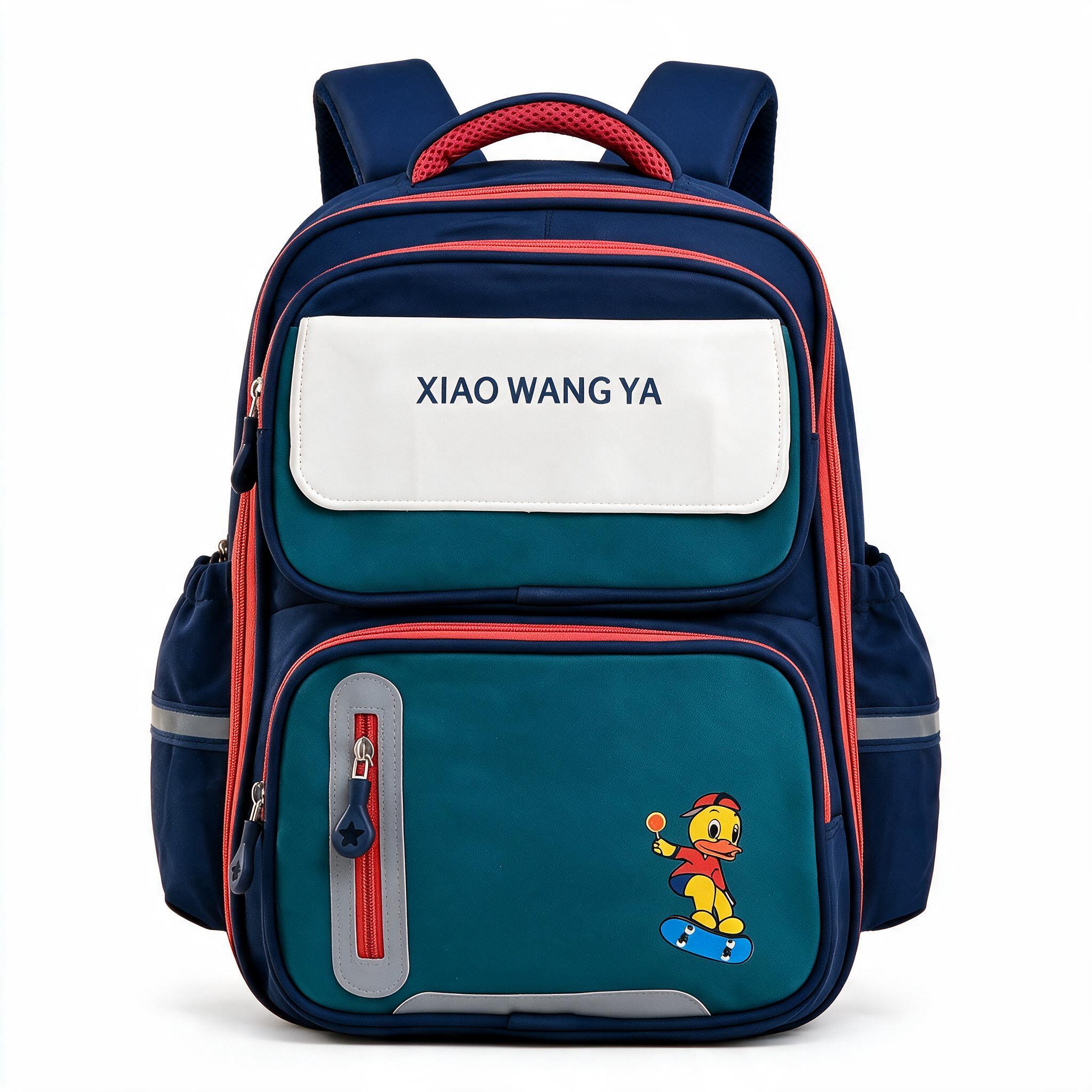 Sac à Dos Scolaire Orthopédique pour Enfants Xiao Wang Ya Bleu et Vert - محفظة مدرسية للأطفال أزرق وأخضر 1