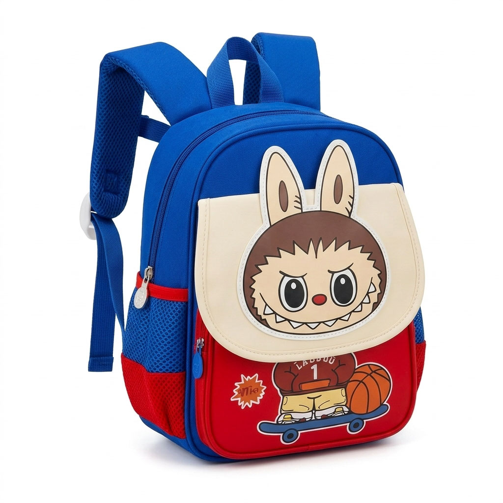 Sac à dos Enfants Design Personnage Labubu Bleu - حقيبة أطفال لابوبو أزرق 1
