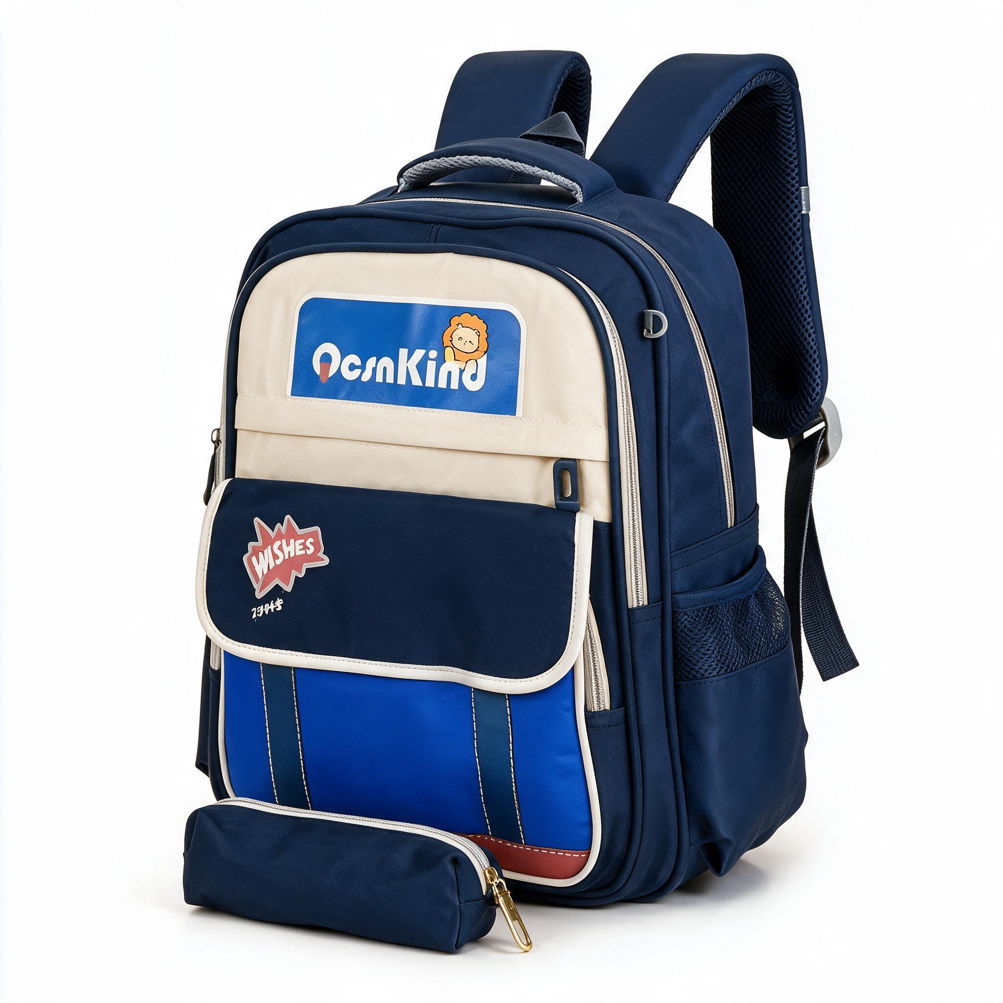 Sac à Dos pour Enfants avec Trousse Assortie 2504 Bleu Nuit - حقيبة ظهر مدرسية للأطفال مع مقلمة أزرق غامق 1