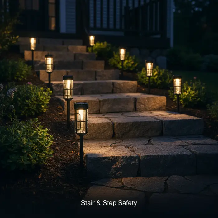 Éclairage Solaire de Jardin Extérieur avec Support Murale HW-1288B - مصابيح حدائق شمسية فاخرة إضاءة دافئة - 12