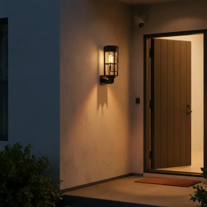 Éclairage Solaire de Jardin Extérieur avec Support Murale HW-1288B - مصابيح حدائق شمسية فاخرة إضاءة دافئة 8