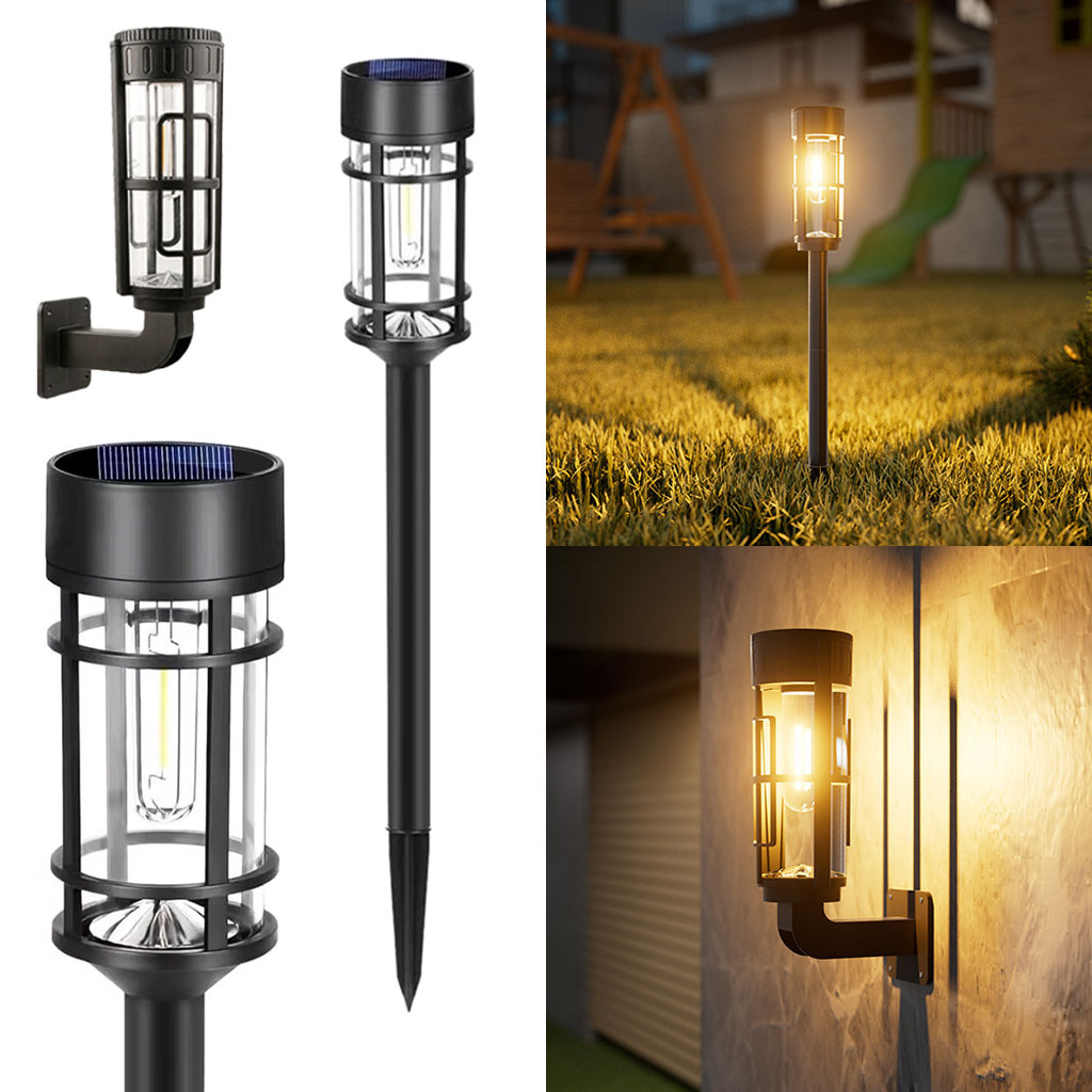 Éclairage Solaire de Jardin Extérieur avec Support Murale HW-1288B - مصابيح حدائق شمسية فاخرة إضاءة دافئة 2