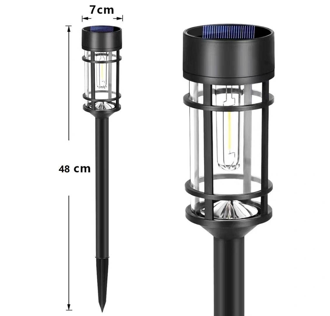 Éclairage Solaire de Jardin Extérieur avec Support Murale HW-1288B - مصابيح حدائق شمسية فاخرة إضاءة دافئة 10
