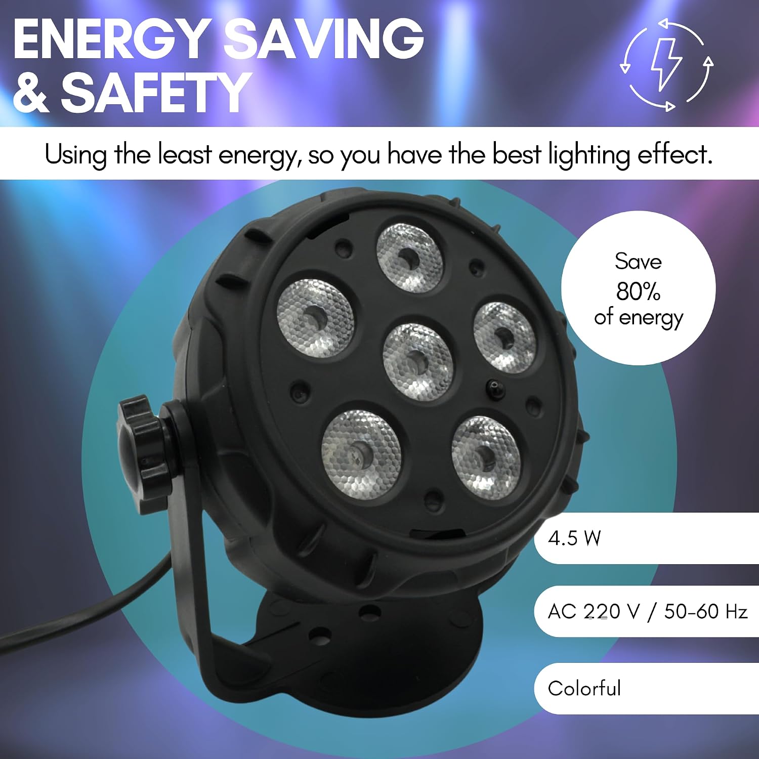 Boule Disco Lumineuse Multicolore avec Haut-Parleur Bluetooth et Télécommande - كرة إضاءة ديسكو ملونة مع مكبر صوت بلوتوث وجهاز تحكم عن بعد - 3