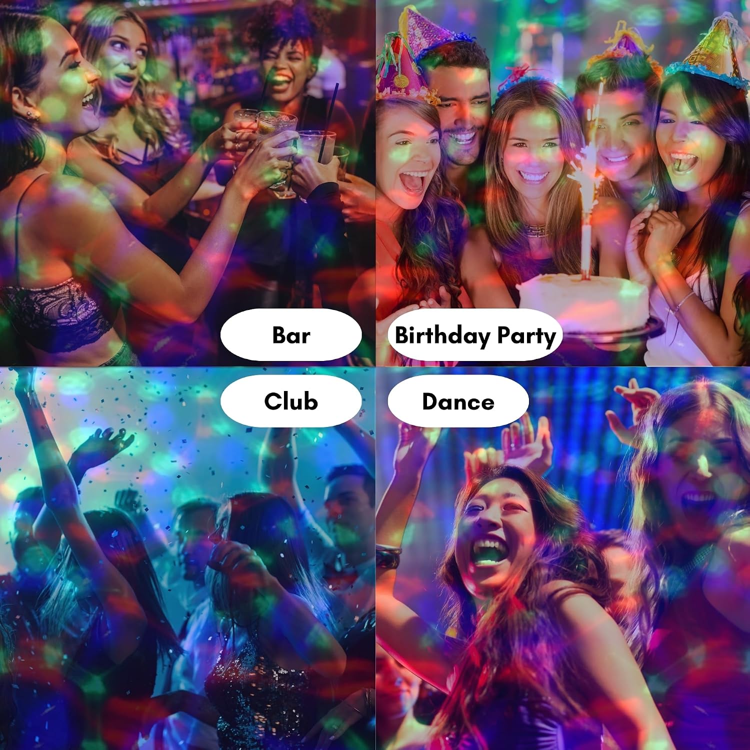 Boule Disco Lumineuse Multicolore avec Haut-Parleur Bluetooth et Télécommande - كرة إضاءة ديسكو ملونة مع مكبر صوت بلوتوث وجهاز تحكم عن بعد - 8