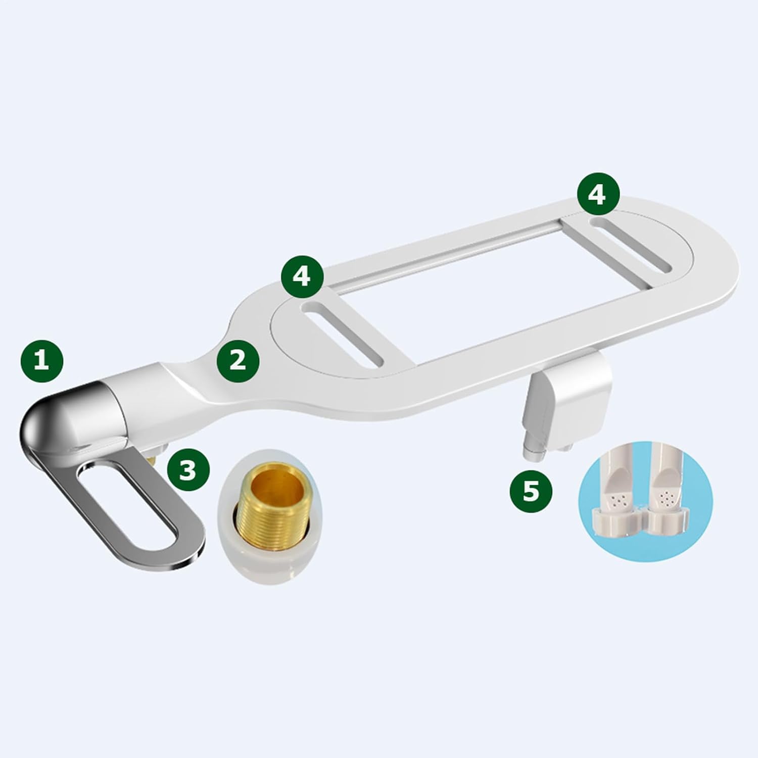 Bidet pour Toilettes Intelligent à Double Buse Fixation Ultra-Mince Autonettoyant - ملحق شطاف المرحاض الذكي بنظام الرش المزدوج - 1