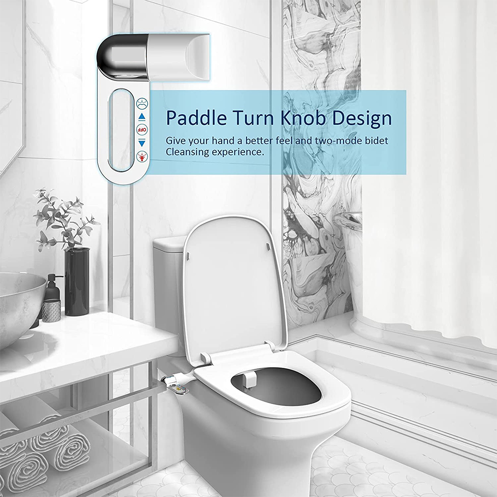 Bidet pour Toilettes Intelligent à Double Buse Fixation Ultra-Mince Autonettoyant - ملحق شطاف المرحاض الذكي بنظام الرش المزدوج - 4