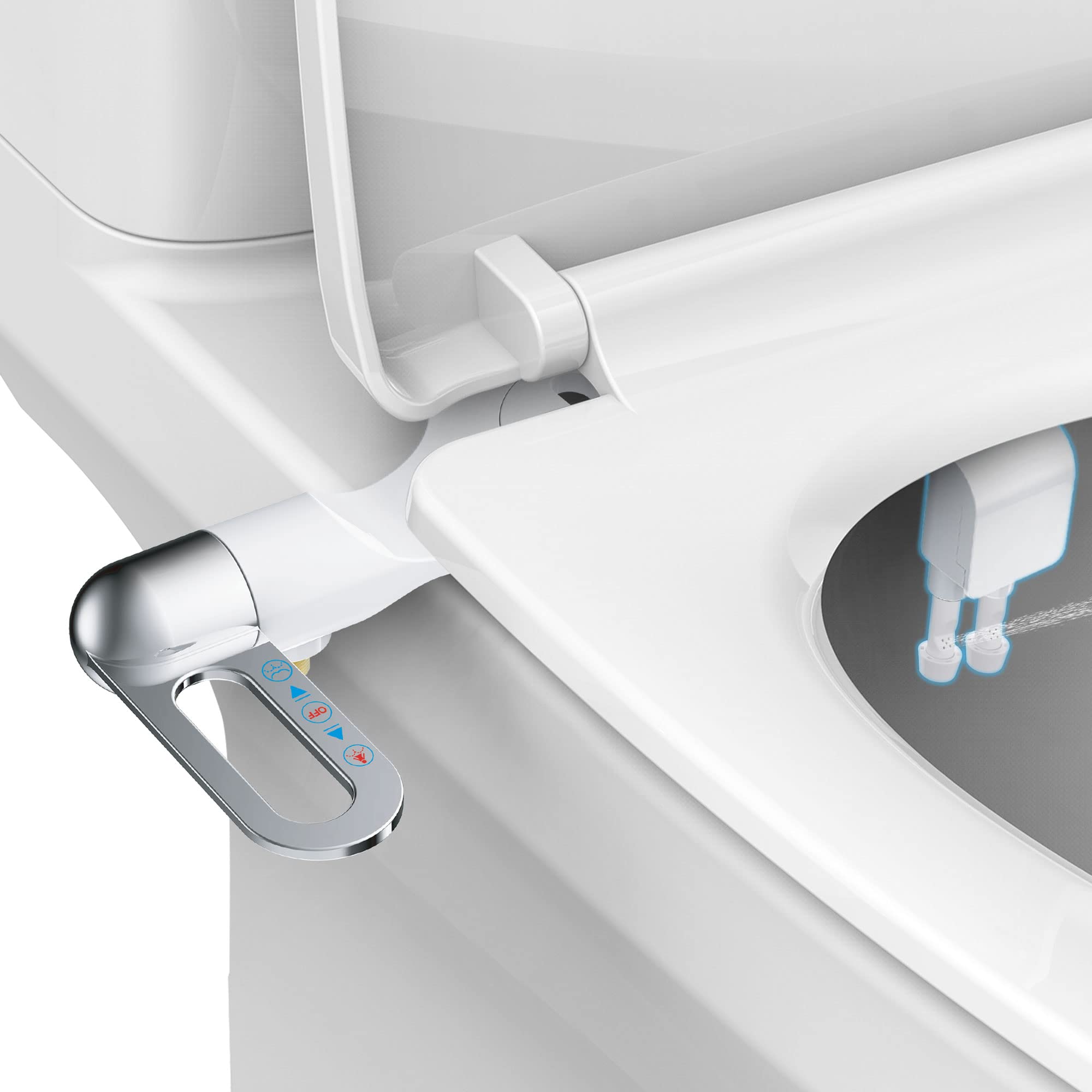 Bidet pour Toilettes Intelligent à Double Buse Fixation Ultra-Mince Autonettoyant - ملحق شطاف المرحاض الذكي بنظام الرش المزدوج - 9