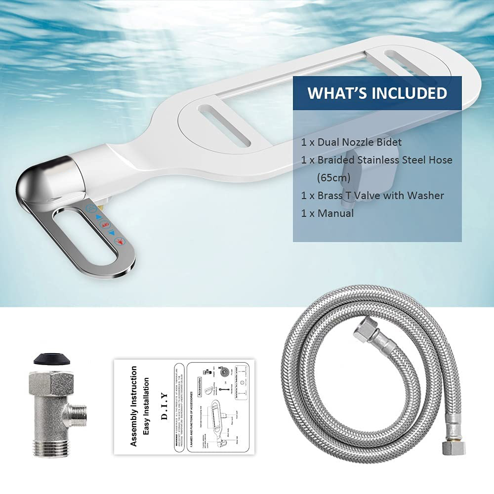 Bidet pour Toilettes Intelligent à Double Buse Fixation Ultra-Mince Autonettoyant - ملحق شطاف المرحاض الذكي بنظام الرش المزدوج - 7