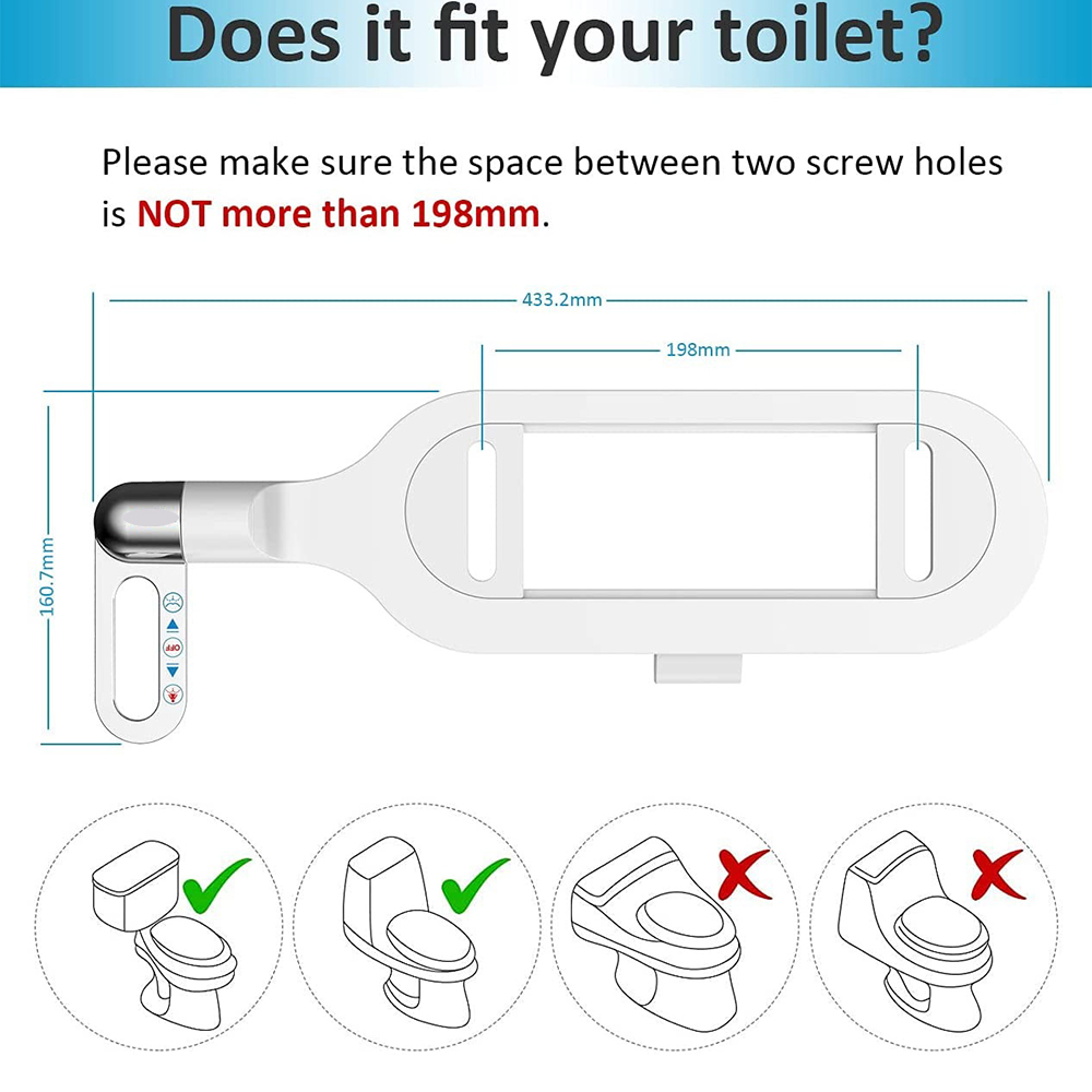 Bidet pour Toilettes Intelligent à Double Buse Fixation Ultra-Mince Autonettoyant - ملحق شطاف المرحاض الذكي بنظام الرش المزدوج - 10