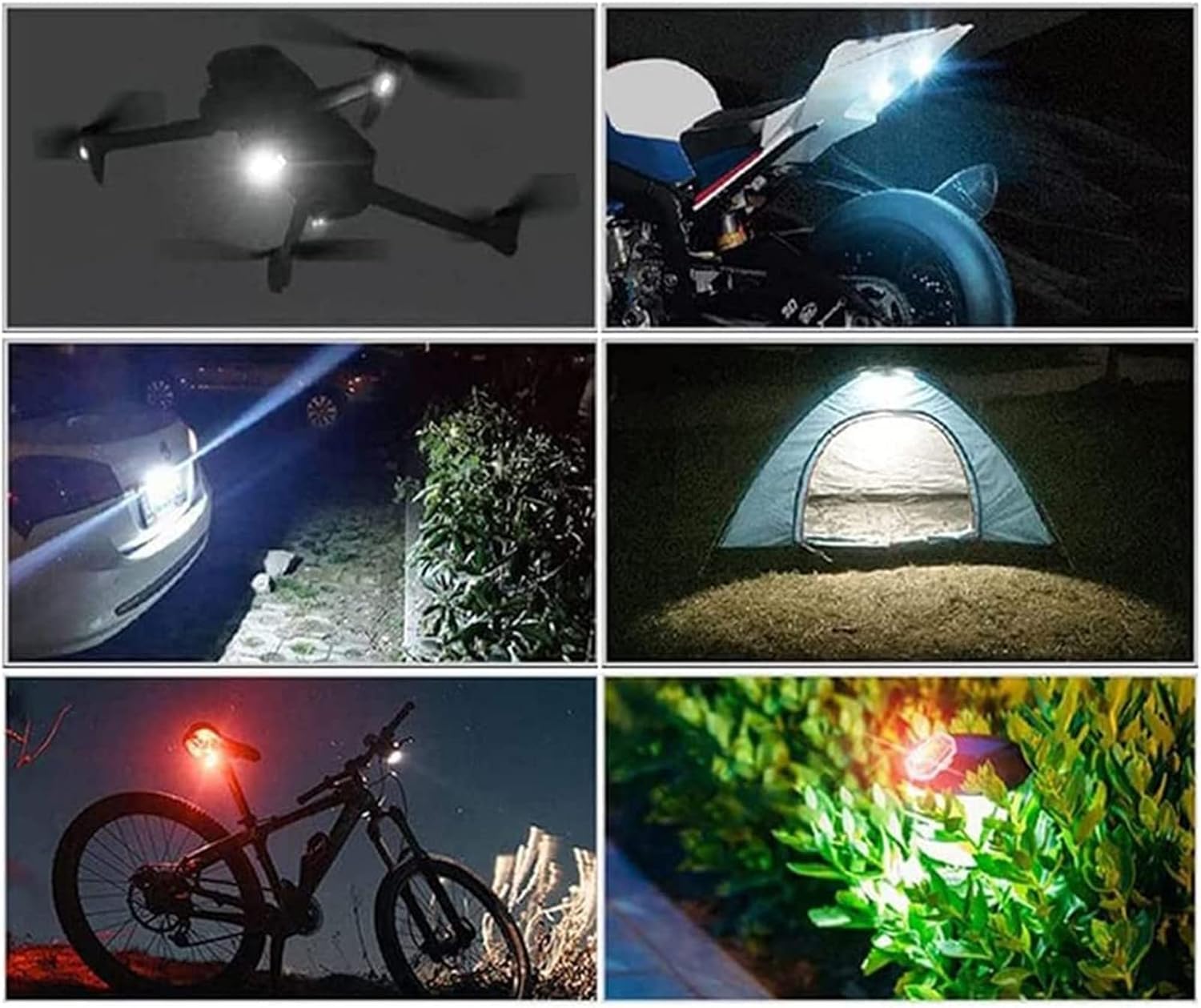Mini Lumières LED Flash Anti-Collision avec Télécommande sans Fil 30 Modes 2Pcs - أضواء فلاش مع ريموت كنترول لاسلكي لسائقي الدراجات - 8