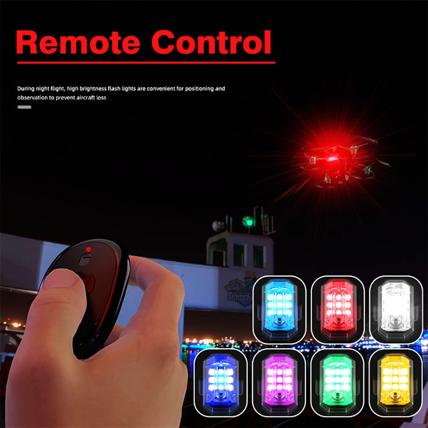 Mini Lumières LED Flash Anti-Collision avec Télécommande sans Fil 30 Modes 2Pcs - أضواء فلاش مع ريموت كنترول لاسلكي لسائقي الدراجات 5