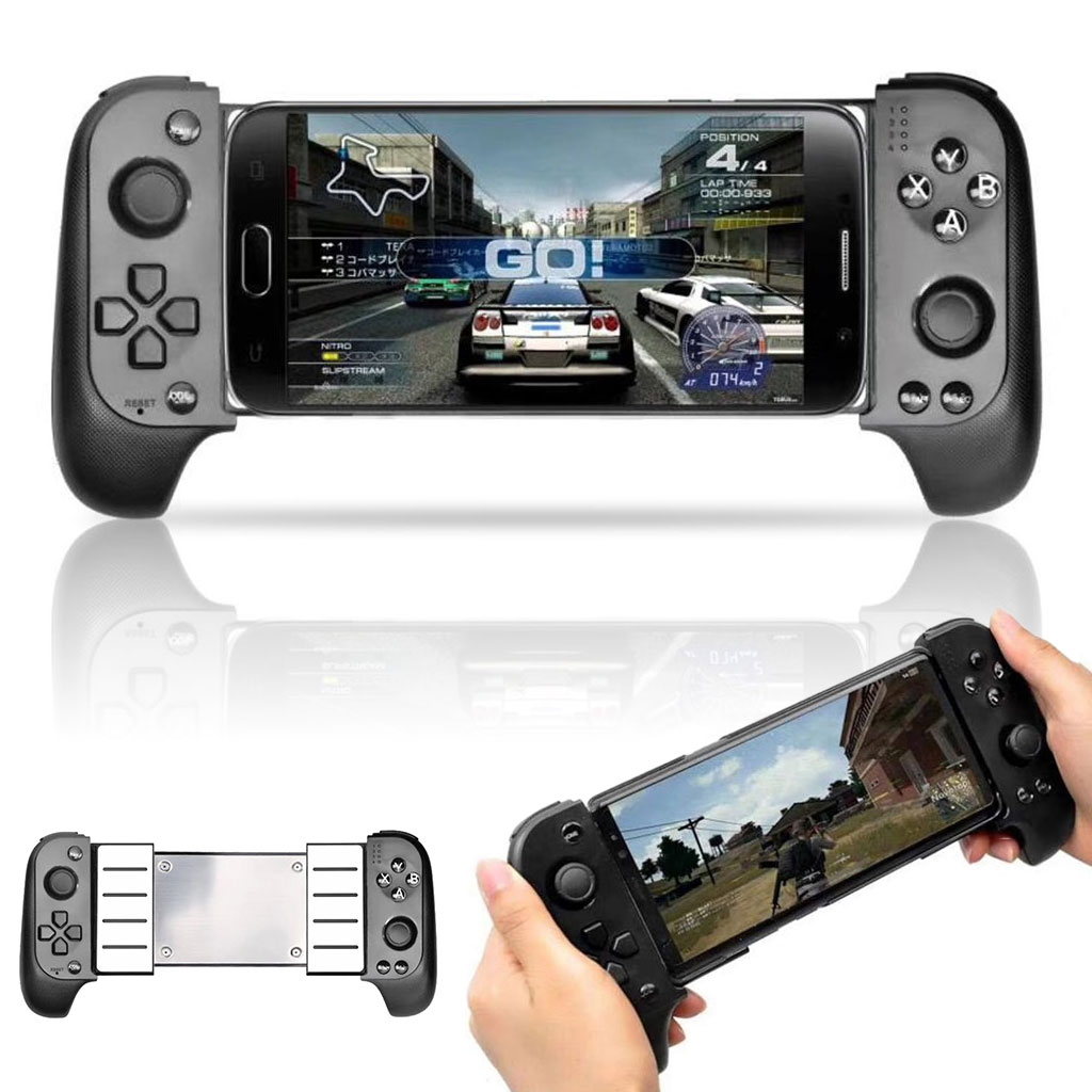 Manette de Jeu Sans Fil Bluetooth Support Télescopique (40mm), 16 Boutons et Joystick Flexible - ذراع تحكم الألعاب اللاسلكية للهواتف الذكية مع مقبض قابل للتمديد 1