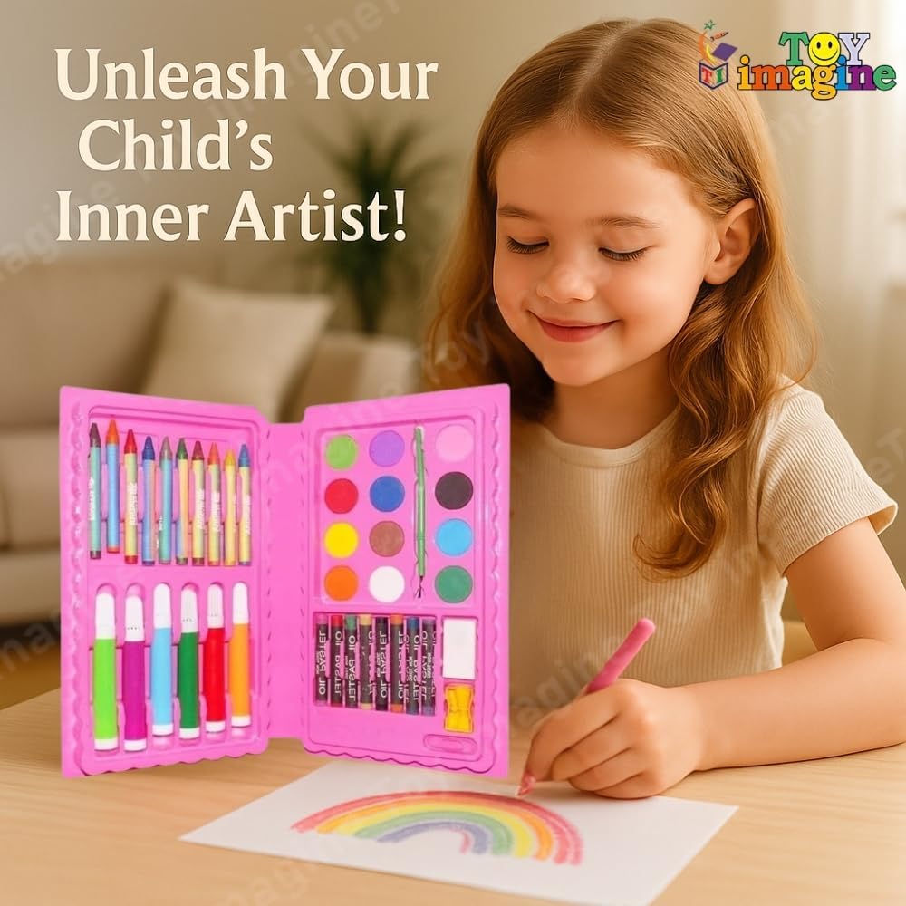Kit d'Art Complet Peinture pour Enfants 42Pcs - علبة أدوات الرسم والتلوين الشاملة للأطفال مع حقيبة محمولة - 2
