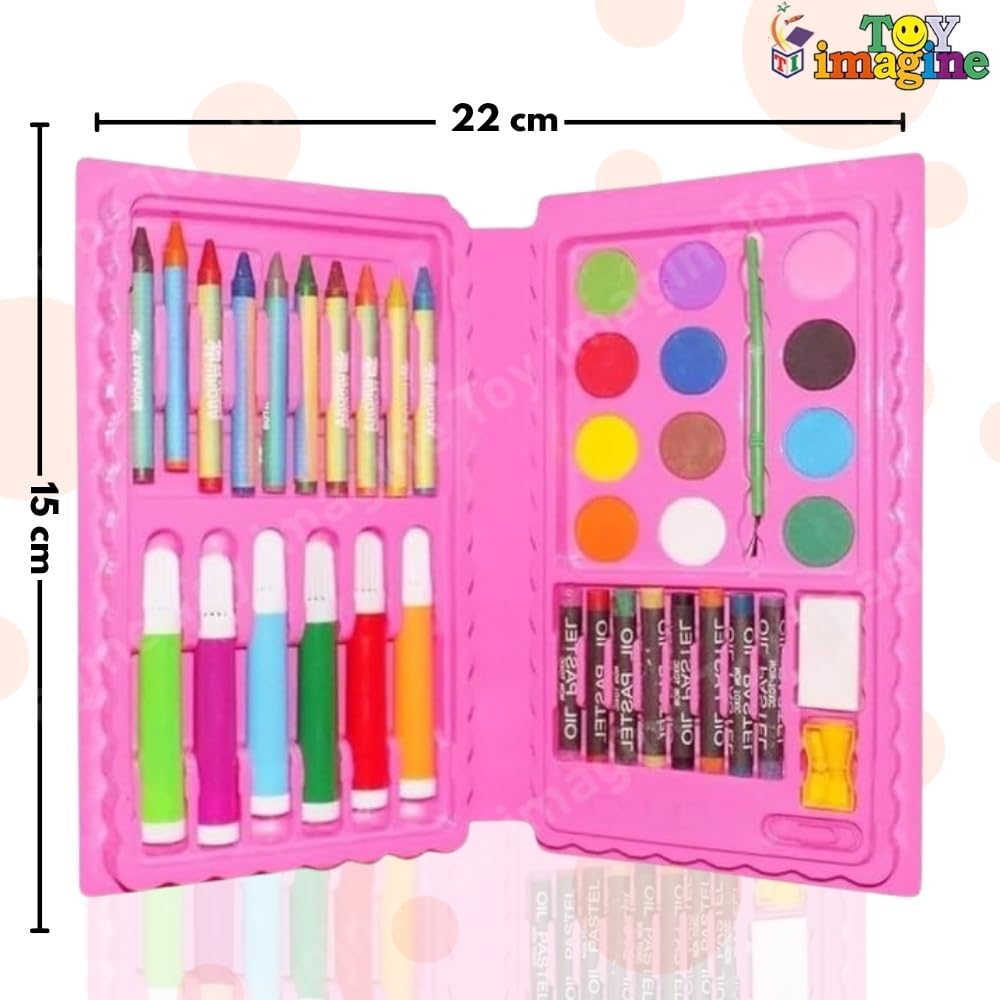 Kit d'Art Complet Peinture pour Enfants 42Pcs - علبة أدوات الرسم والتلوين الشاملة للأطفال مع حقيبة محمولة - 1