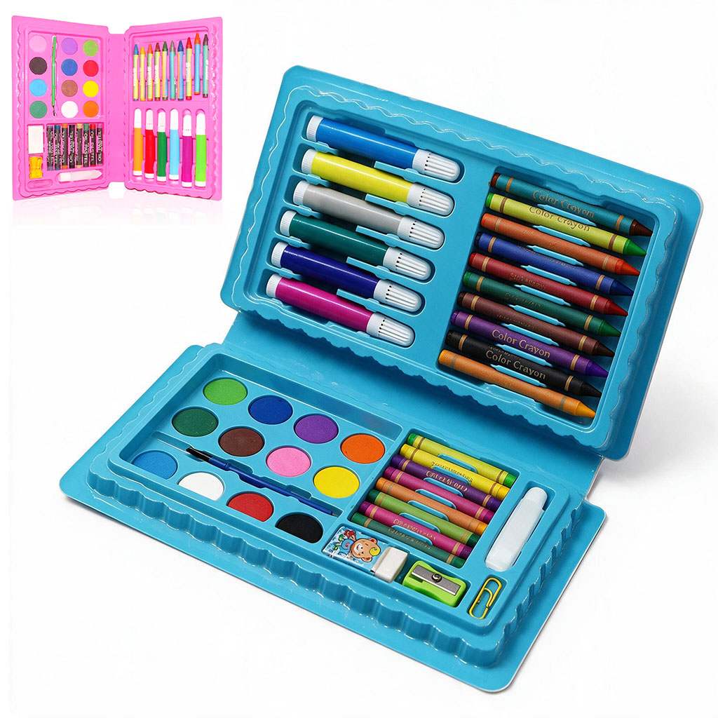 Kit d'Art Complet Peinture pour Enfants 42Pcs - علبة أدوات الرسم والتلوين الشاملة للأطفال مع حقيبة محمولة 2