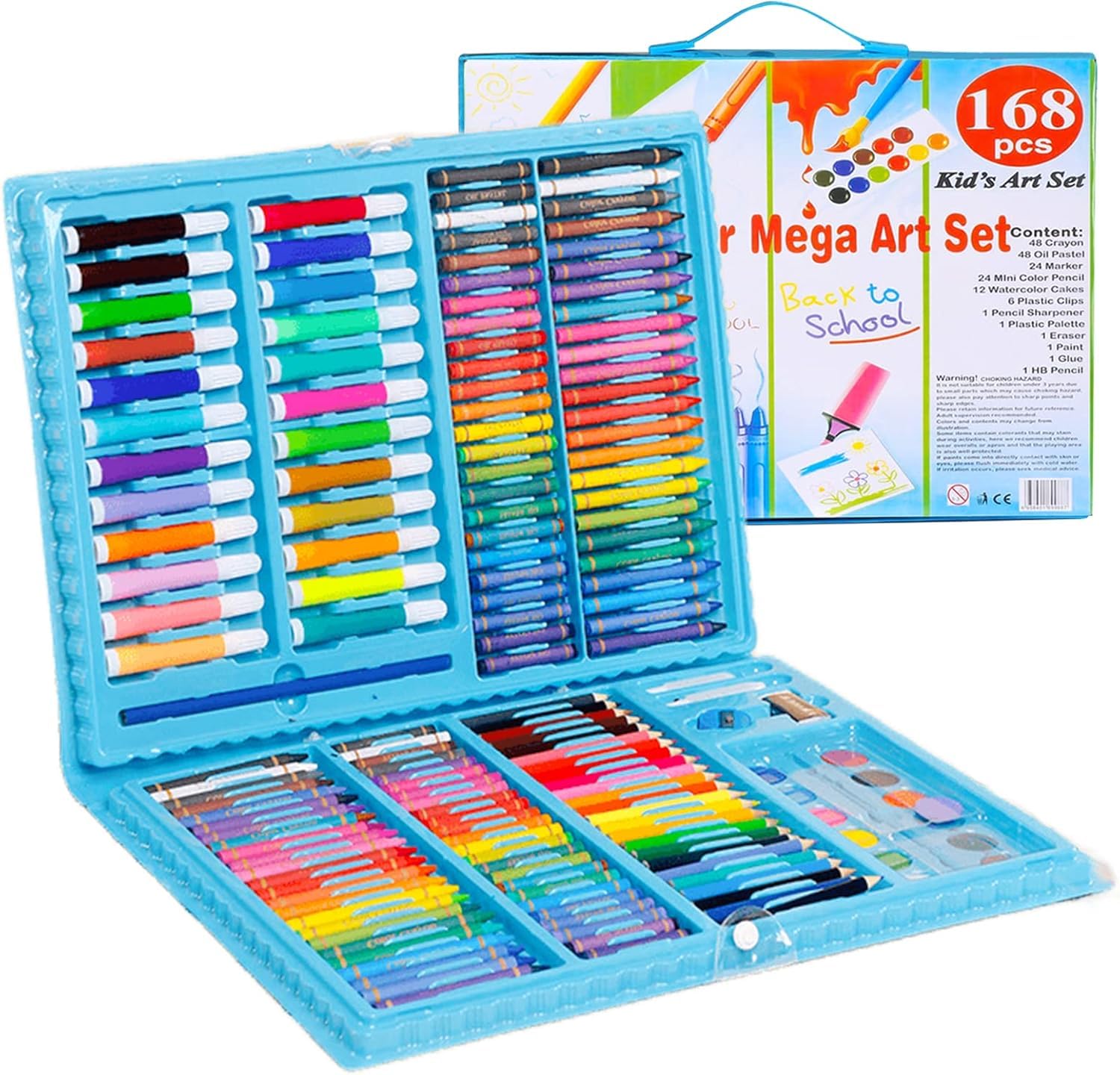 Kit d'Art et Coloriage Complet 178 Pièces de Dessin pour Enfants et Artistes - علبة أدوات الرسم والتلوين الشاملة الفاخرة للأطفال والمبتدئين - 5